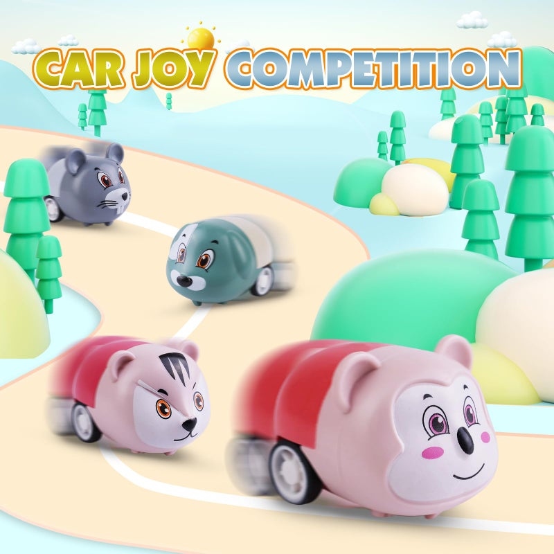 estardaa 36 pcs Animals Pull Back Cars  Mini Vehicles Toy Small Cars Pull Back Racing Vehicles Set  Mini Toy Cars  Carnival Prizes Goodie Bag Stuffers  Mini Car Party Favors for Kids - Image 3